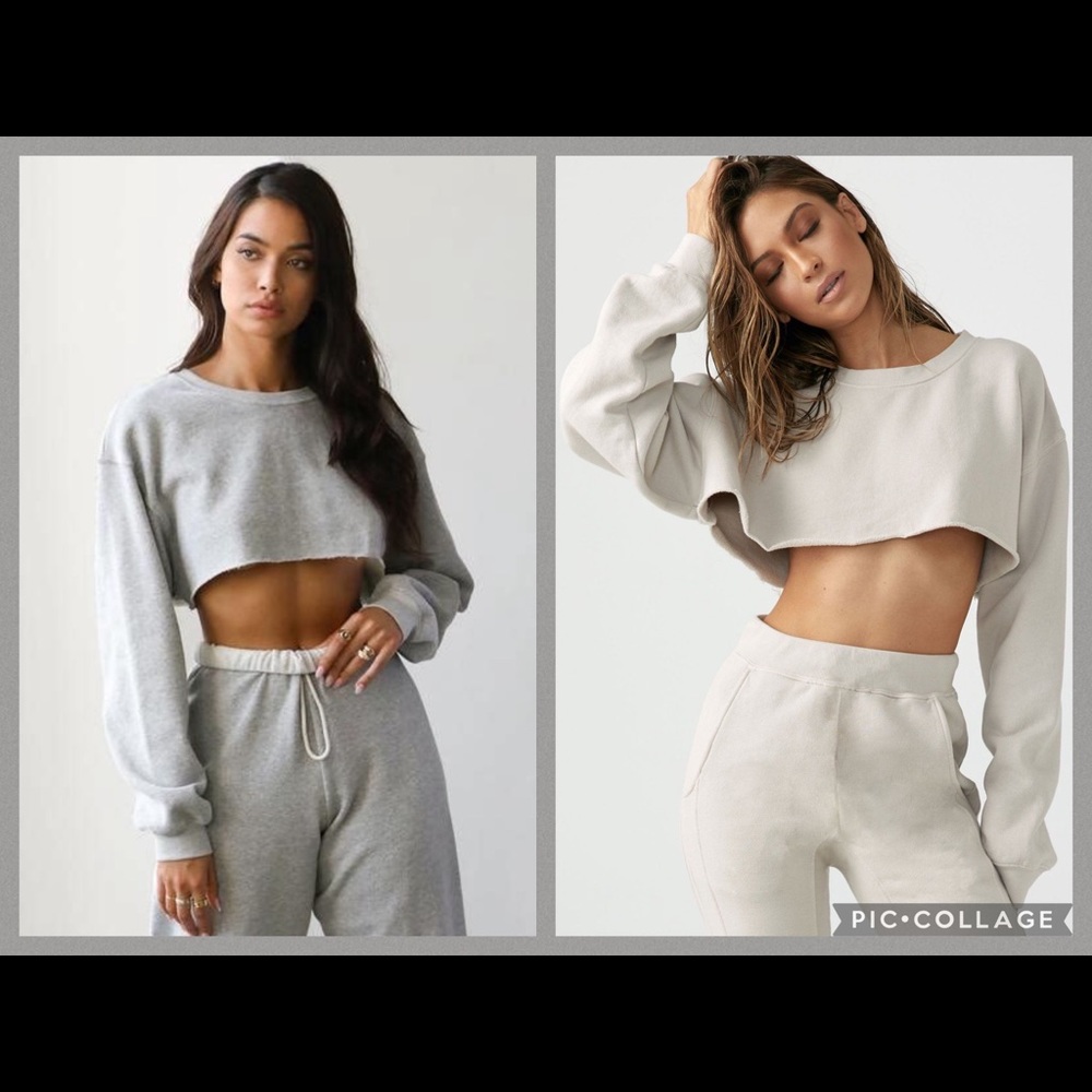 EUC🤍JOAH BROWN🤍RARE DISCONTINUED CROPPED SWEATSHIRT - Picture 5 of 16